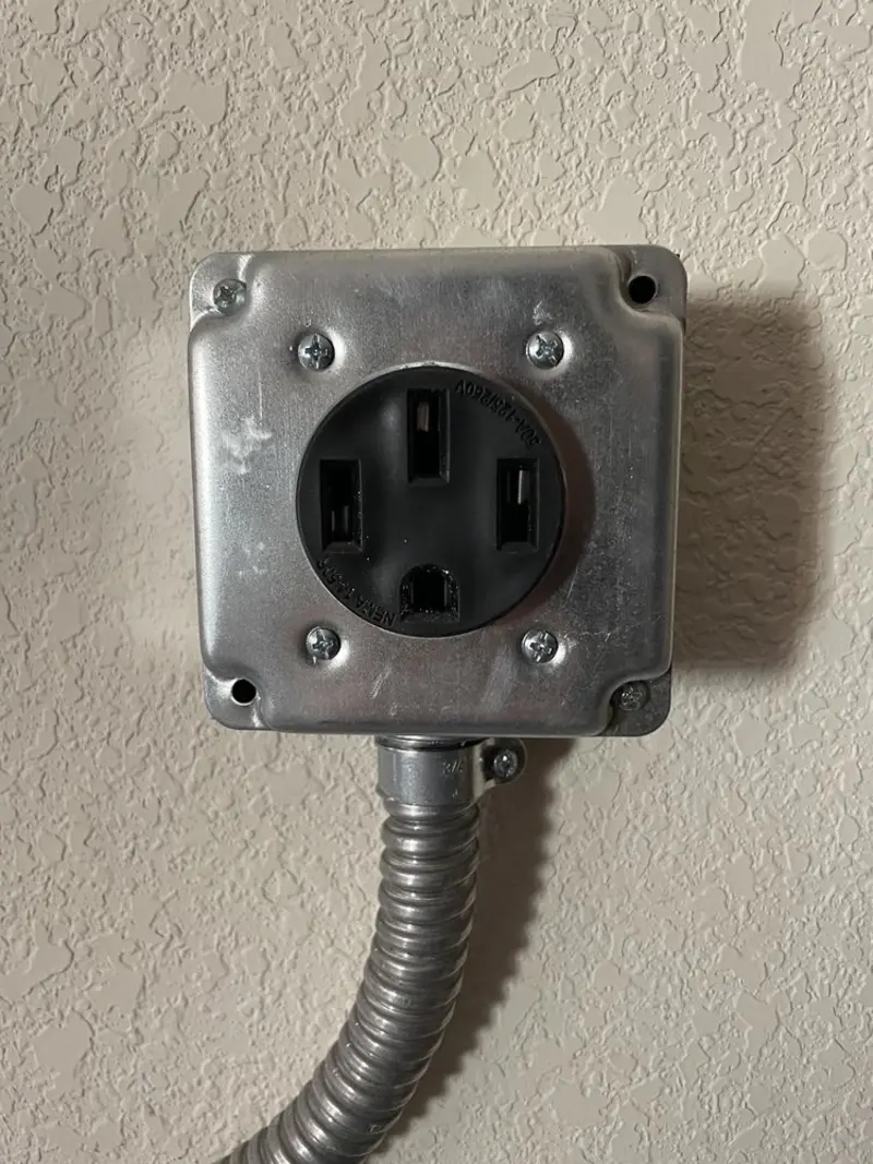 NEMA 14-50 outlet installed for Electrical Panel Upgrade in Valley Stream